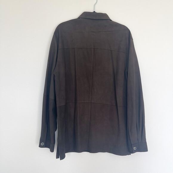 Men's Jose Luis Brown Leather Button Down Shirt NWT size 40 R - Picture 5 of 10